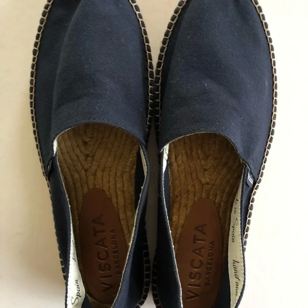 VISCATA Women’s Navy Espadrilles NWOT Sz 42